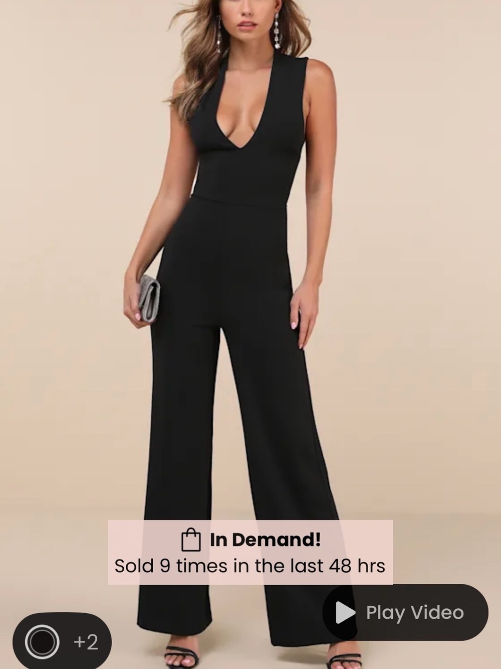 Lulus Thinking Out Loud Black Backless Jumpsuit - Size M